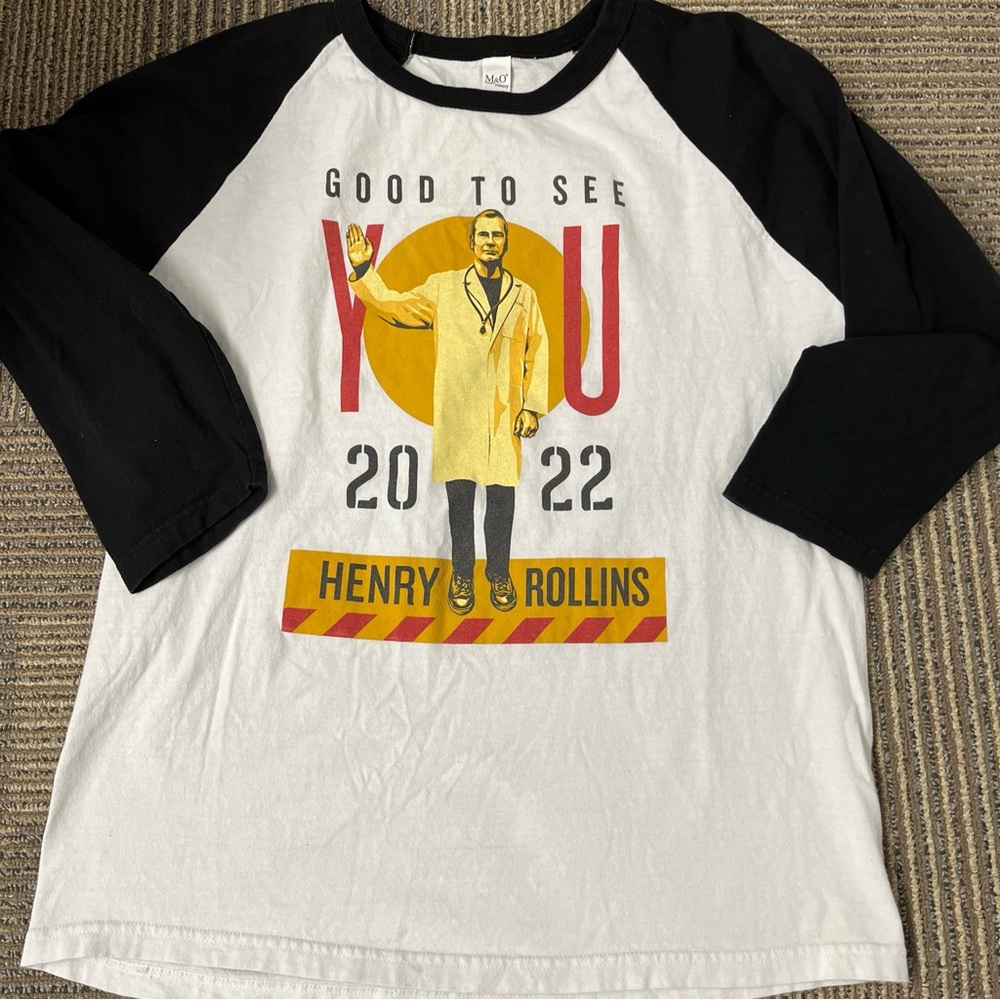 Henry Rollins concert tshirt baseball sz M